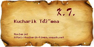Kucharik Tímea névjegykártya